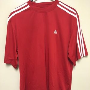 Red adidas climalite shirt